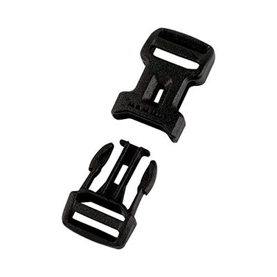 Mammut Dual Adjust Side Squeeze reserve steekgesp, voor volwassenen, zwart, 20 mm