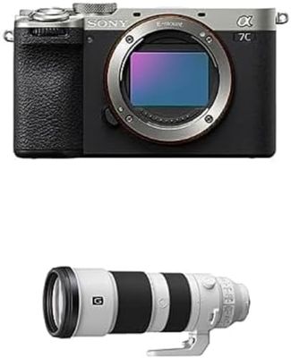 Sony Alpha 7CII di Sony | Fotocamera mirrorless full-frame (compatta, 33 MP, autofocus in tempo reale, 10 fps, video in 4K, display touch orientabile) + Lente SEL200600G (Argento)