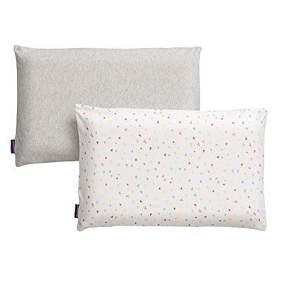 ClevaMama Jersey Katoen Baby Kussensloop (2 Pack) - Wit, Grijs