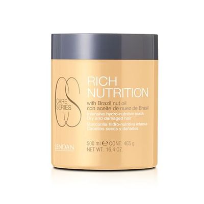 LENDAN - Maschera idratante per capelli - Ricco Nutrition - 500 ml - Capelli secchi e danneggiati - con olio di noci brasiliane - Nutre e idrata intensamente i capelli - Riparatore punte aperte e