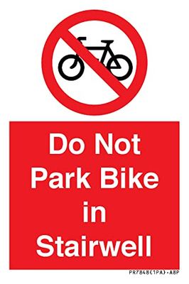 Do Not Park Bike in Trapbord - 50x75mm - A8P