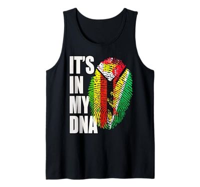Bandiera del patrimonio del DNA della Guyana e dello Zimbabwe Canotta