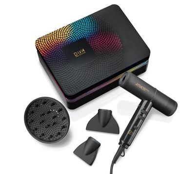 Diva Pro Styling Atmos Atom Sèche-cheveux Digital ultra compact - Haute puissance, ultra léger et incroyablement silencieux