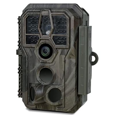 GardePro E5S Câmaras de Caça 64MP 1296P H.264 Vidéo, Camara Fototrampeo con Alcance de Visión Nocturna de 30m y 0,1s Tiempo de Activación, LED IR de 940nm