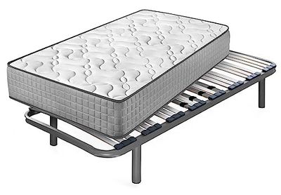 Colchón Viscoelástico Diamond Fresh + Somier Apolo con 4 Patas de 32 cm | Medida: 80x200 cm