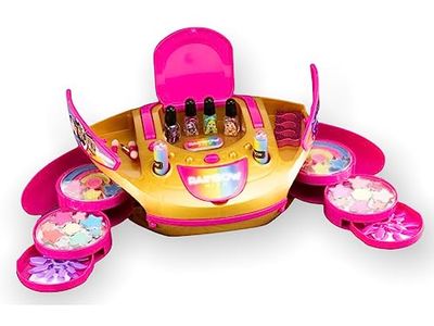 RAINBOW HIGH CD Player Make Up, zestaw do makijażu dla dzieci z cieniami, emaliami, szminkami i muzyką Turn Your Color Up - Nice Group