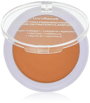 Wet n Wild Bare Focus, Make-up Finishing Powder för Mellanbruna Hudtoner, Genomskinligt och Matt för en Felfri Grund, Berikad med Hyaluronsyra och Vitamin E, Lätt Täckning