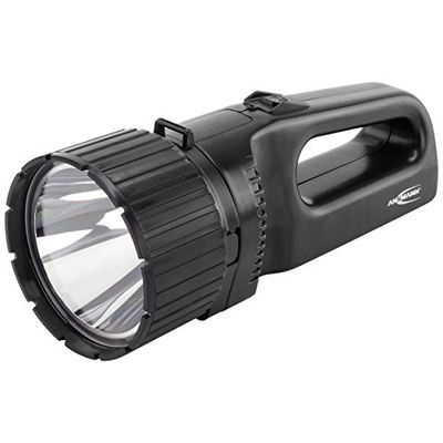 ANSMANN Lanterna LED com bateria de lítio recarregável HS1000FR - Foco de mão com zoom - ilumina até 650 m - carregamento por USB, 2 níveis de luminosidade