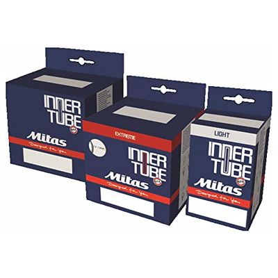 Mitas Schrader - Tubo interno da 40 mm, 20 x 1,75-2,45, colore: Nero