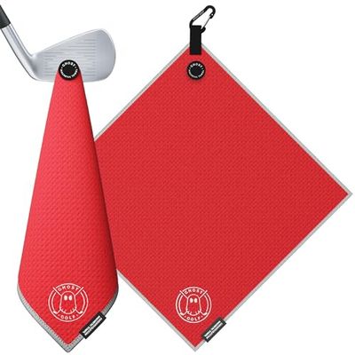 GHOST GOLF Asciugamano magnetico da golf, rosso
