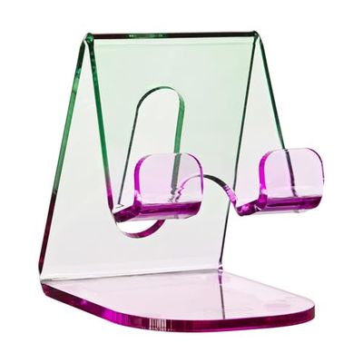 Idena 11365 - mobiele telefoonhouder van kunststof in paarsgroen, houder voor smartphones, ca. 6,5 x 8 x 8,5 cm, geschikt voor op kantoor en thuis