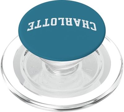 Nombre de la ciudad al revés Charlotte PopSockets PopGrip para MagSafe
