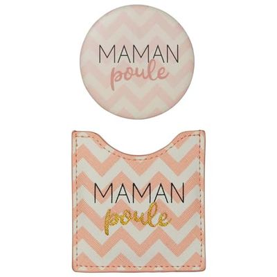 Draeger Mum Hen Mirror Round Pocket Mirror to Take Anywhere, All Occasions – Dimensions 8.5 cm x 8 cm