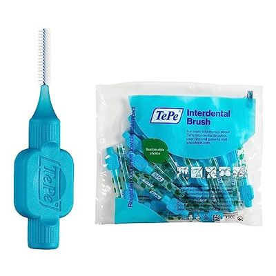 Brossettes Interdentaires, Originales, Bleu 0.6mm/ISO 3, 8pcs, élimine la plaque dentaire, nettoyage efficace entre les dents, pour espaces serrés
