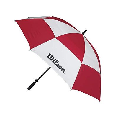 Wilson Paraplu, Storm-proof anti-wind dubbele luifel, Luifel diameter: 157 cm, Plastic, Tour, Wit/Rood, WGA090200RED