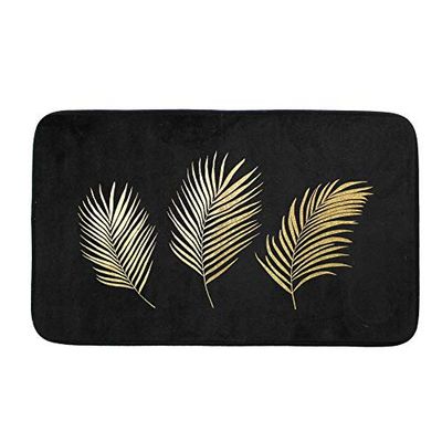 Douceur d'Intérieur ORBELLA Tappeto Bagno, Poliestere, Nero, 45 x 75 cm