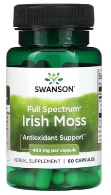 Swanson - Full Spectrum Irish Moss | Herbal Support for Respiratory and Immune Health | 400mg Capsules - 60 Count