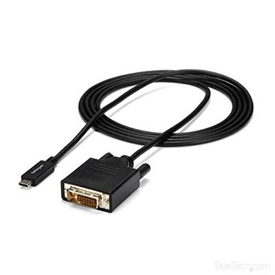StarTech.com Cable Adaptador USB-C a DVI - 2m - Cable Conversor de USB-C a DVI - USB Type-C - 1920x1200