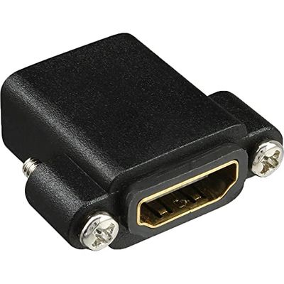 InLine 17600N - Adaptador HDMI para instalação com rosca, HDMI A feminino, contactos dourados, compatível com 4K2K