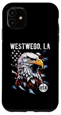 Westwego, LA Patriotic Eagle USA Flag Vintage Style Design Case for iPhone 11