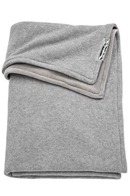 Meyco Idena 2754004 Couverture d'hiver tricotée en Velours Gris mélangé 100 x 150 cm