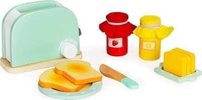 Wooden Toaster with Accessories 11 Items
