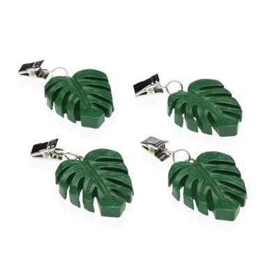 Versa Pinza Sujeta Manteles Metal Polietileno Aleación de Zinc 5 x 4 cm Hojas 4 Piezas