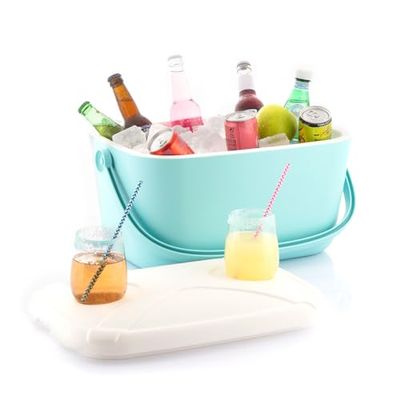 InnovaGoods® Frigorifero, Frigo portatile 20L, frigorifero portatile con coperchio multiuso x2 portabicchieri, frigo da campeggio design retrò, Frigorifero Ideale per campeggio, giardino, spiaggia.