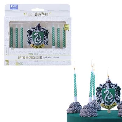 PME Harry Potter Set de Velas de Slytherin para celebrar cumpleaños (Set de 7)