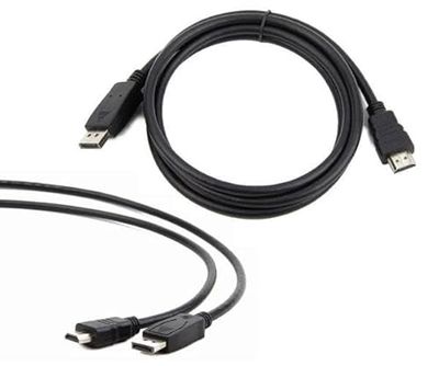 Velocraze DisplayPort-kabel - 3 m, zet DisplayPort om in HDMI, 2K-resolutie bij 30 Hz, hoogwaardige materialen voor een stabiele verbinding.