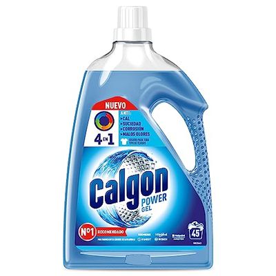 Calgon Gel 4 em 1 - Anticalcário para máquina de lavar, anticorrosão, elimina odores e sujidade, em formato de gel, 45 doses, 2,25 l