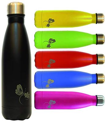 Vigor Flessen roestvrij staal 500 ml gemengde kleuren