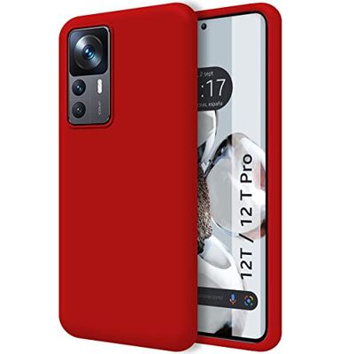 Tumundosmartphone Funda Silicona Líquida Ultra Suave para Xiaomi 12T / 12T Pro 5G Color Roja