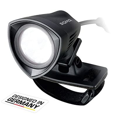 SIGMA - BUSTER 2000 HL | Éclairage puissant pour vélo | Éclairage du casque 2000 lumens | Éclairage du casque avec 7 profils de mode | Fixation sûre sur le casque de vélo | Couleur : noir