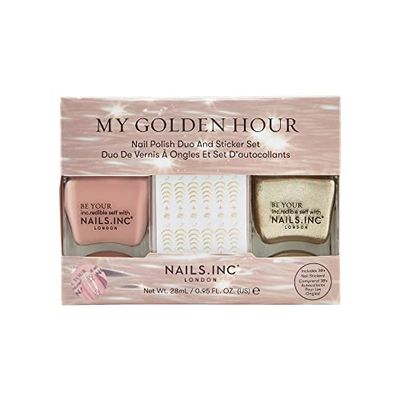 Nails.INC My Golden Hour Duo and Sticker Set, 3 Piece Set