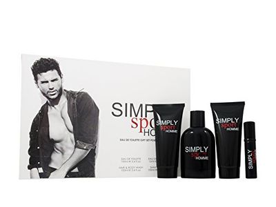 Simply Sport Eau de Toilette Gift Set for Him, 100 ml, 4-Piece