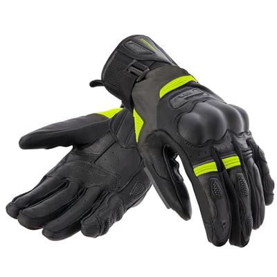 REBELHORN Range motorcykelhandskar män | getläder | fotled SAS-TEC-skydd | Superfabric-inlägg | dubbel manschettjustering | torkare på tummen