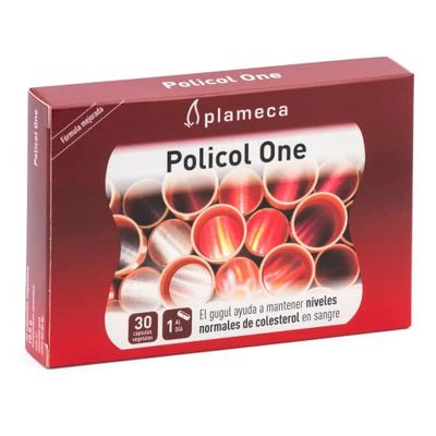 PLAMECA - Policol One, Reduce y Mantiene Niveles de Colesterol, Hígado en Buen Estado, Nueva Fórmula con Levadura de Arroz Rojo, Gugul, Alcachofera y Diente de León - 30 Cápsulas