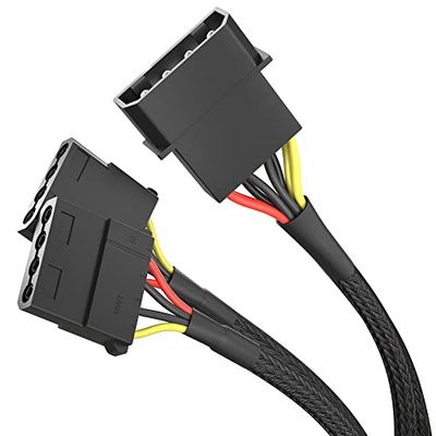 KabelDirekt – 30cm câble en Y Molex 4 broches vers 2x Molex 4 broches