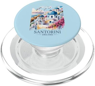 Sueños De Santorini Cúpulas Azules PopSockets PopGrip para MagSafe