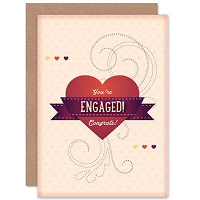 Wee Blue Coo NEW ENGAGEMENT ENGAGED CONGRATULATIONS HAPPY WEDDING ART GREETING CARD