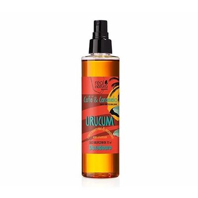 Real Natura - Olio Abbronzante all'Urucum, Caffè e Caramello - 200ML - Abbronzatura Rapida e Idratazione Profonda