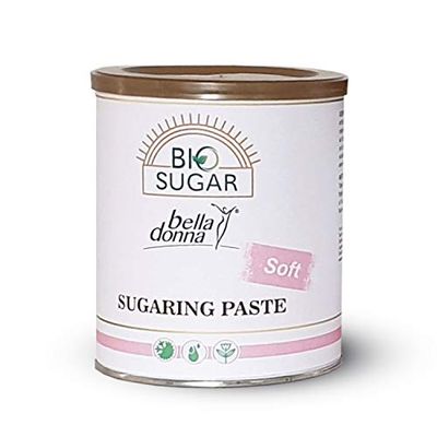Bella Donna Pasta di zucchero per ceretta, "Soft", 1100 g, 100% naturale, delicata per tutti i tipi di pelle