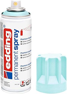edding 5200 spray permanent - bleu mat - 200 ml - peinture acrylique pour peindre ou décorer verre, métal, bois, céramique, plastique, toile - peinture acrylique en aérosol