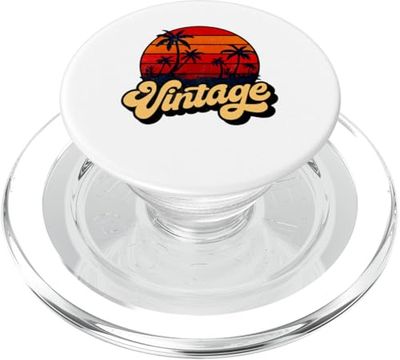 Divertido sol vibras vacaciones playa vintage años 70 retro lindo PopSockets PopGrip para MagSafe