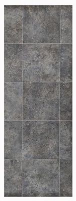Tappeto in Vinile - Tappeti Tadi & Impero - Imitazione Metallo Ossidato Grigio- Design Industriale ed Elegante per Decorazione Interni - 65X240 centimetri