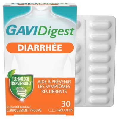 GAVIDigest Diarrhée, 30 gélules, sans gluten, sans lactose