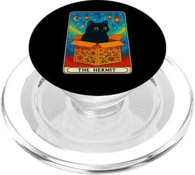 El Ermitaño Tarot Tarjeta Gato En Caja Místico Divertido Gato PopSockets PopGrip para MagSafe