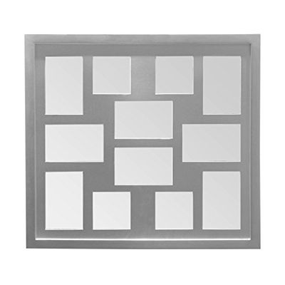 Premier Housewares Multi-Photo Frame for 12 Photos, Silver