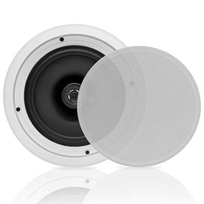 Pyle PDIC81RD 125W Blanco altavoz - Altavoces (2.0 canales, Alámbrico, Terminal, 125 W, 50 - 20000 Hz, Blanco)